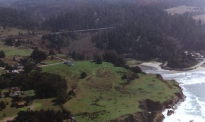 the view up Caspar Creek