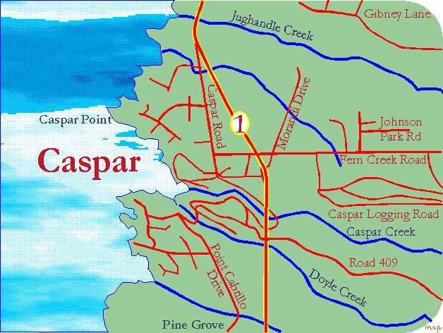 Caspar, Mendocino coast, California