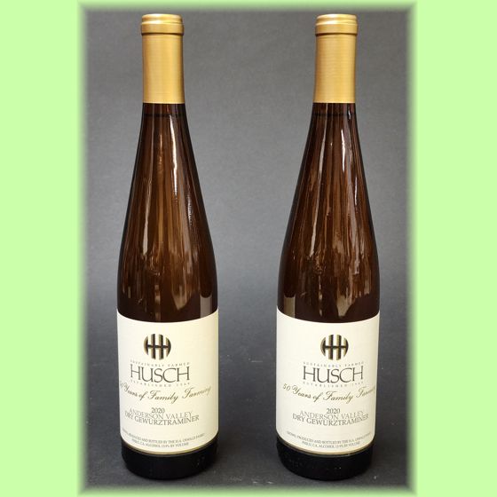 Husch 2020 Dry Gewürztraminer, 2 bottles