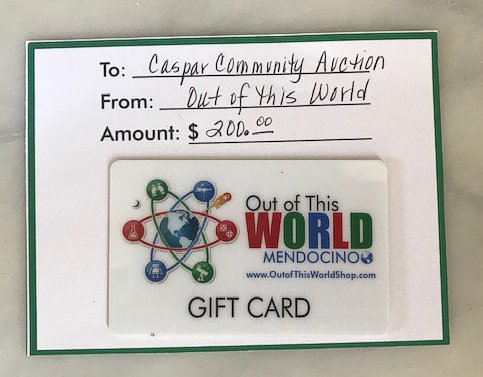 Out of this World Gift Certificate: $200
