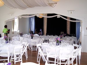 North Room as Dining Room. Have your Wedding on the Mendocino Coast at the Caspar Community Center. Photo by Dalen Anderson.